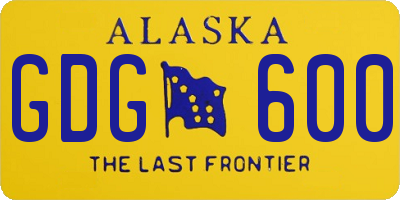 AK license plate GDG600
