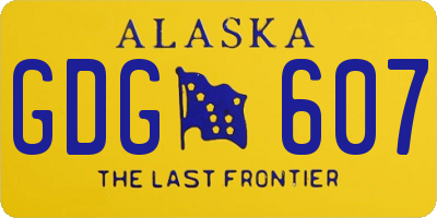 AK license plate GDG607