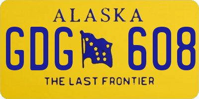 AK license plate GDG608
