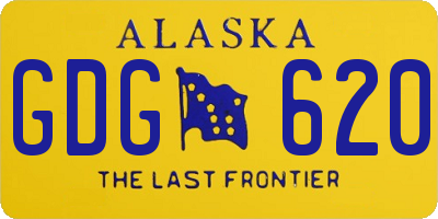 AK license plate GDG620