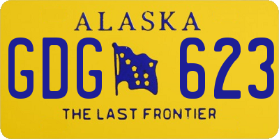 AK license plate GDG623