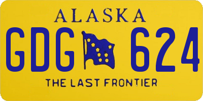 AK license plate GDG624