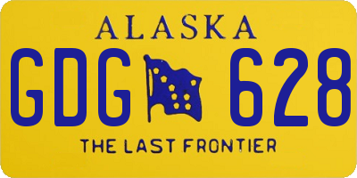 AK license plate GDG628