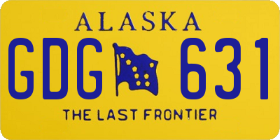 AK license plate GDG631