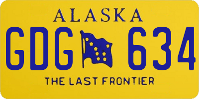 AK license plate GDG634