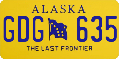 AK license plate GDG635
