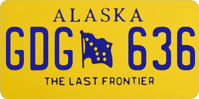 AK license plate GDG636