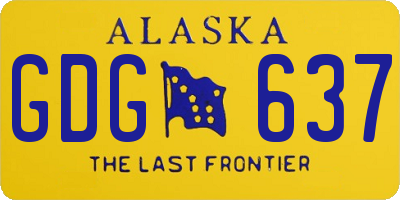AK license plate GDG637
