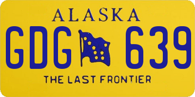 AK license plate GDG639