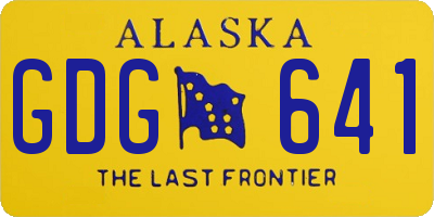 AK license plate GDG641