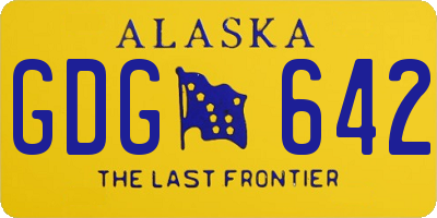 AK license plate GDG642