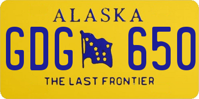AK license plate GDG650
