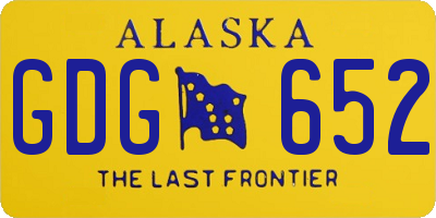 AK license plate GDG652