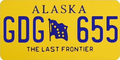 AK license plate GDG655