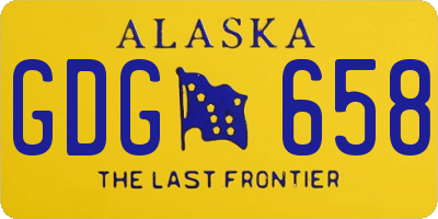 AK license plate GDG658