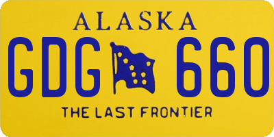 AK license plate GDG660