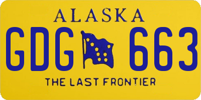 AK license plate GDG663