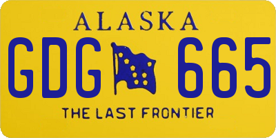 AK license plate GDG665