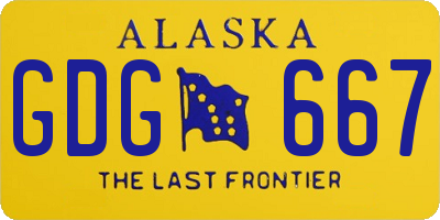 AK license plate GDG667