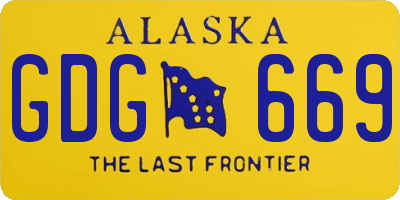 AK license plate GDG669