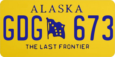 AK license plate GDG673