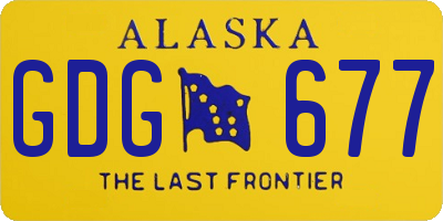 AK license plate GDG677