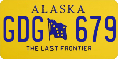 AK license plate GDG679
