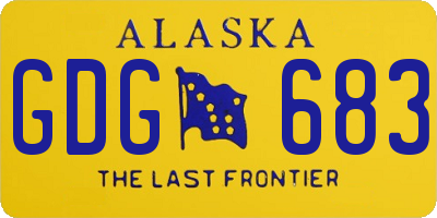 AK license plate GDG683