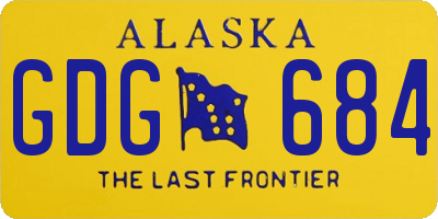 AK license plate GDG684