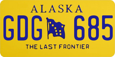 AK license plate GDG685