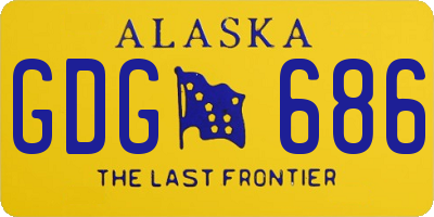 AK license plate GDG686