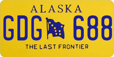 AK license plate GDG688