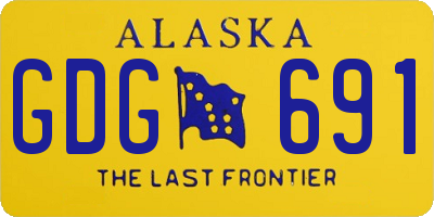 AK license plate GDG691
