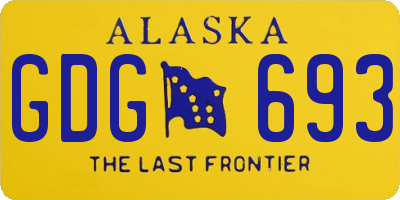 AK license plate GDG693