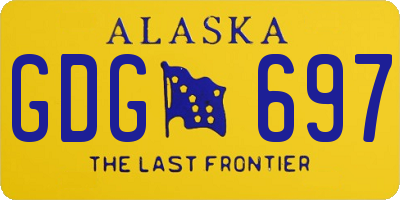 AK license plate GDG697