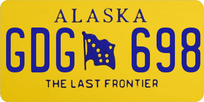 AK license plate GDG698