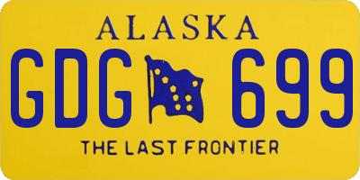 AK license plate GDG699