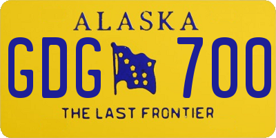 AK license plate GDG700