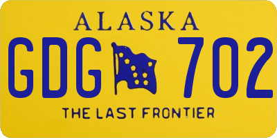 AK license plate GDG702