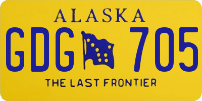 AK license plate GDG705