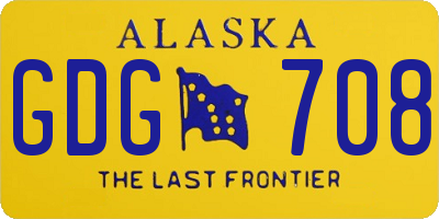 AK license plate GDG708
