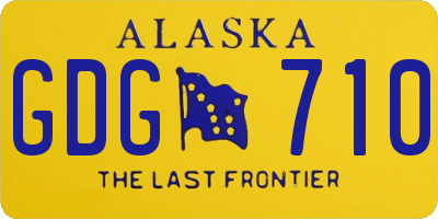 AK license plate GDG710
