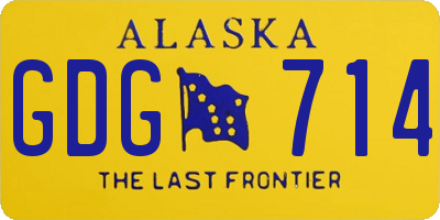 AK license plate GDG714