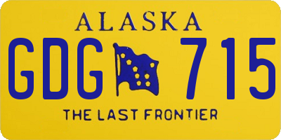 AK license plate GDG715