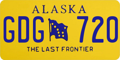 AK license plate GDG720