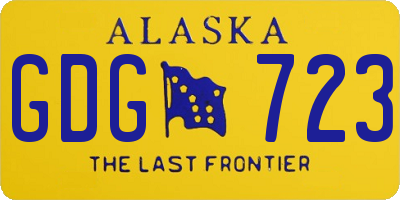 AK license plate GDG723