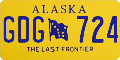 AK license plate GDG724