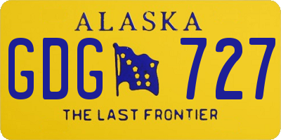 AK license plate GDG727