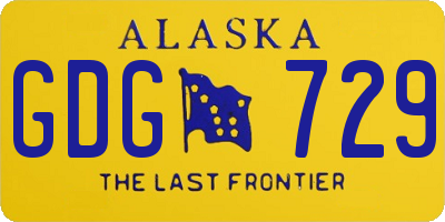 AK license plate GDG729