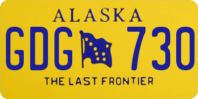 AK license plate GDG730